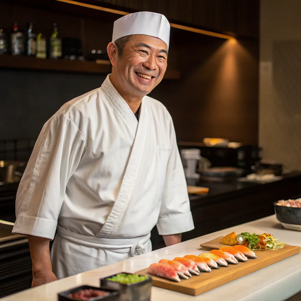 Smiling Sushi Chef